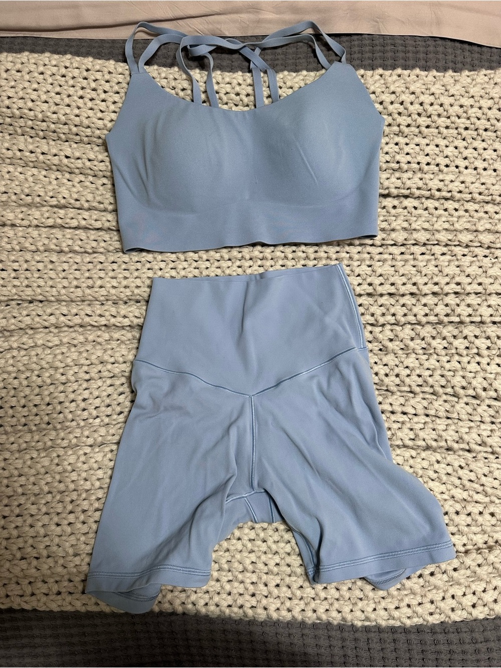 Aerie Light Blue Bike Shorts